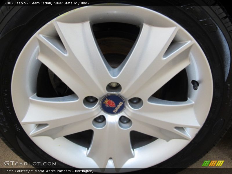 Silver Metallic / Black 2007 Saab 9-5 Aero Sedan