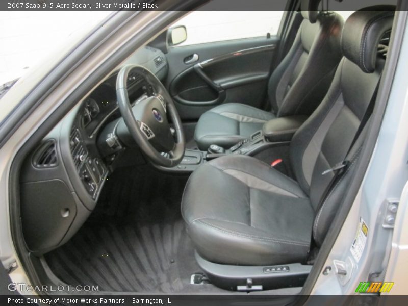 Silver Metallic / Black 2007 Saab 9-5 Aero Sedan