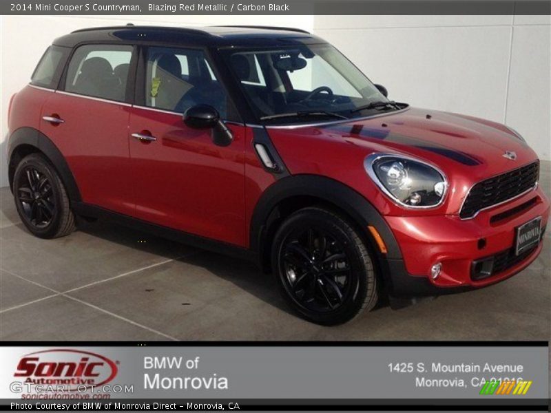 Blazing Red Metallic / Carbon Black 2014 Mini Cooper S Countryman