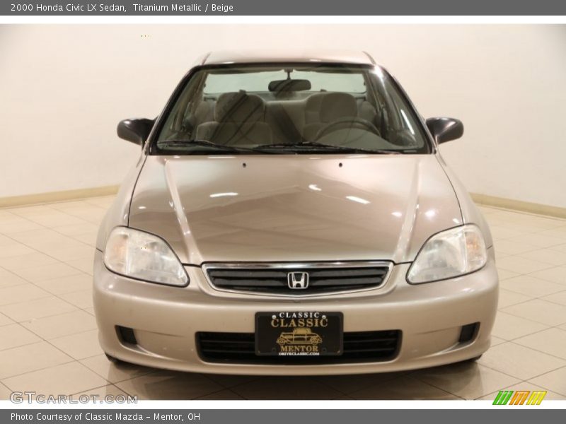 Titanium Metallic / Beige 2000 Honda Civic LX Sedan