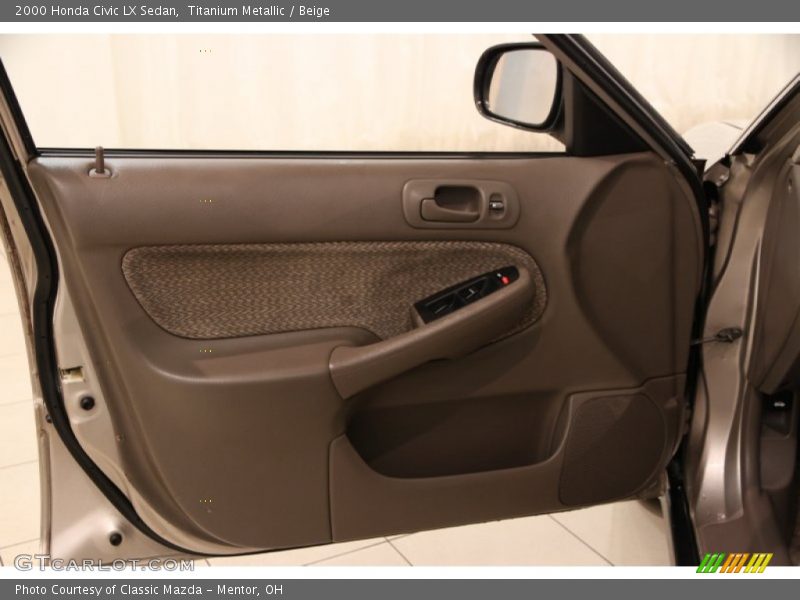 Titanium Metallic / Beige 2000 Honda Civic LX Sedan
