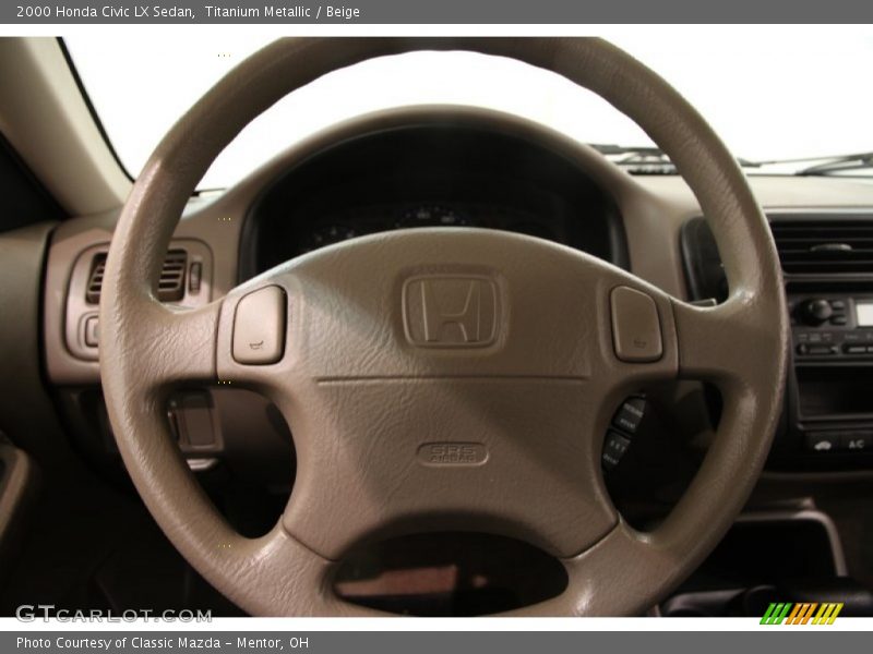 Titanium Metallic / Beige 2000 Honda Civic LX Sedan
