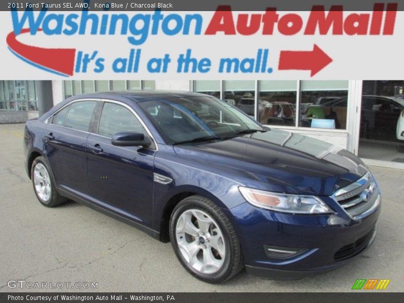 Kona Blue / Charcoal Black 2011 Ford Taurus SEL AWD