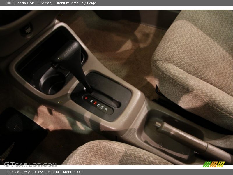 Titanium Metallic / Beige 2000 Honda Civic LX Sedan