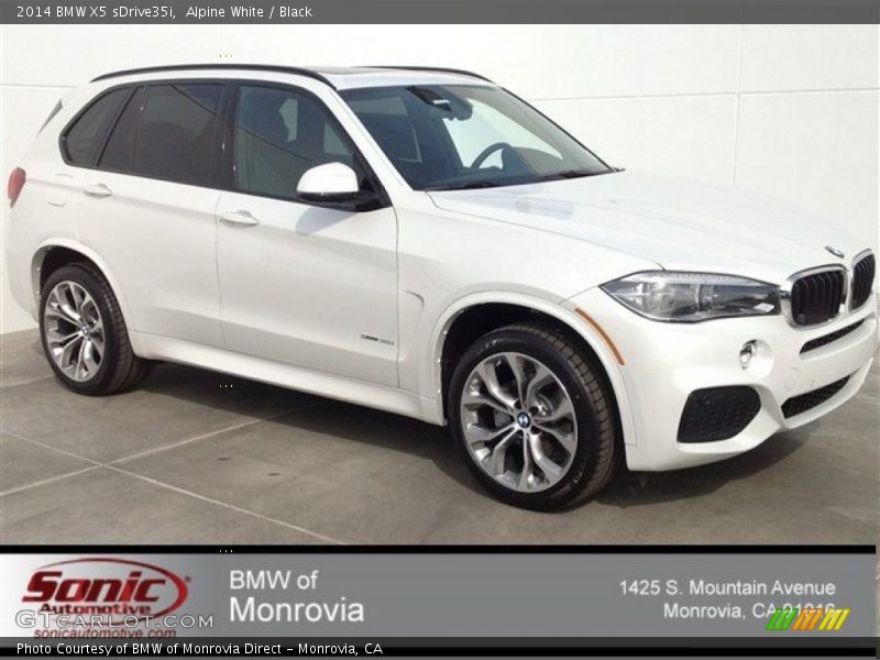 Alpine White / Black 2014 BMW X5 sDrive35i