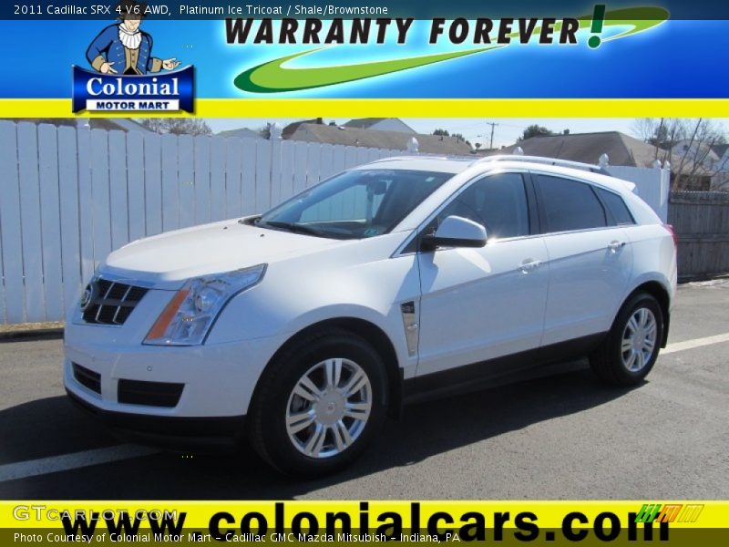 Platinum Ice Tricoat / Shale/Brownstone 2011 Cadillac SRX 4 V6 AWD