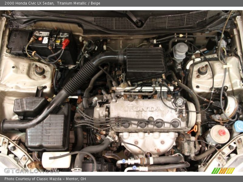 Titanium Metallic / Beige 2000 Honda Civic LX Sedan