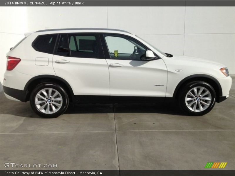 Alpine White / Black 2014 BMW X3 xDrive28i