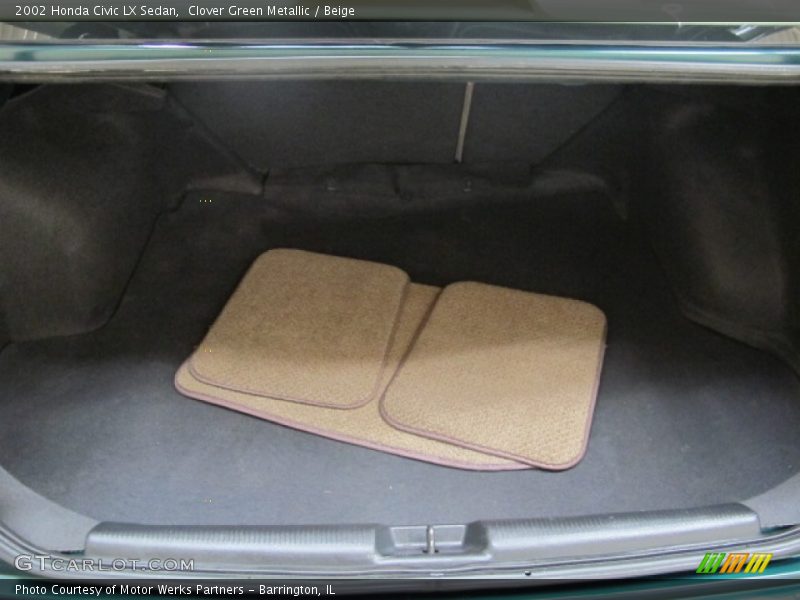 Clover Green Metallic / Beige 2002 Honda Civic LX Sedan