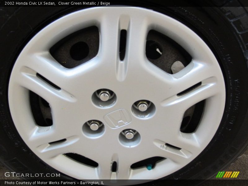 Clover Green Metallic / Beige 2002 Honda Civic LX Sedan