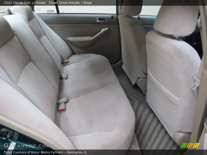 Clover Green Metallic / Beige 2002 Honda Civic LX Sedan