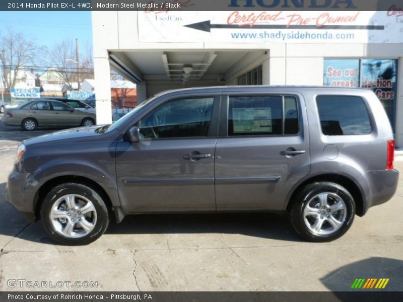 Modern Steel Metallic / Black 2014 Honda Pilot EX-L 4WD