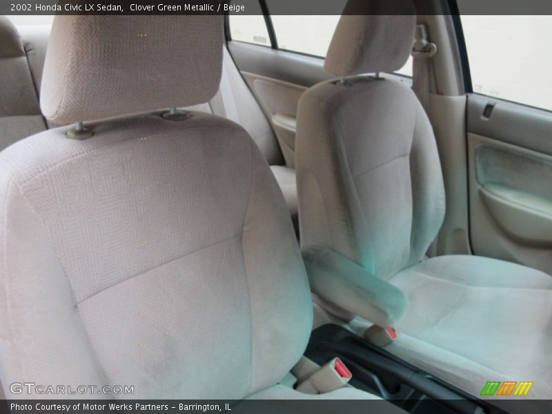 Clover Green Metallic / Beige 2002 Honda Civic LX Sedan