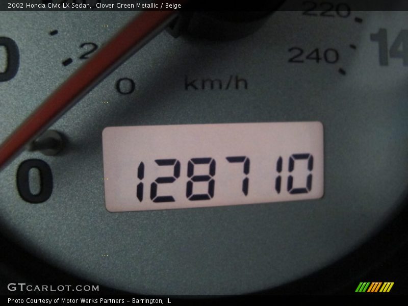 Clover Green Metallic / Beige 2002 Honda Civic LX Sedan