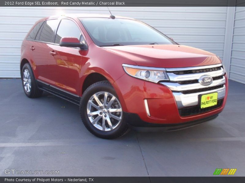 Red Candy Metallic / Charcoal Black 2012 Ford Edge SEL EcoBoost