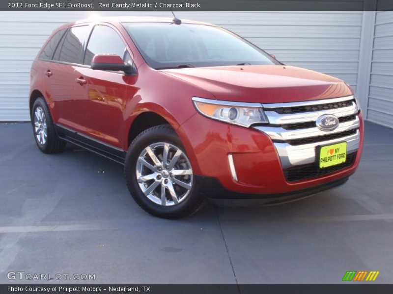 Red Candy Metallic / Charcoal Black 2012 Ford Edge SEL EcoBoost