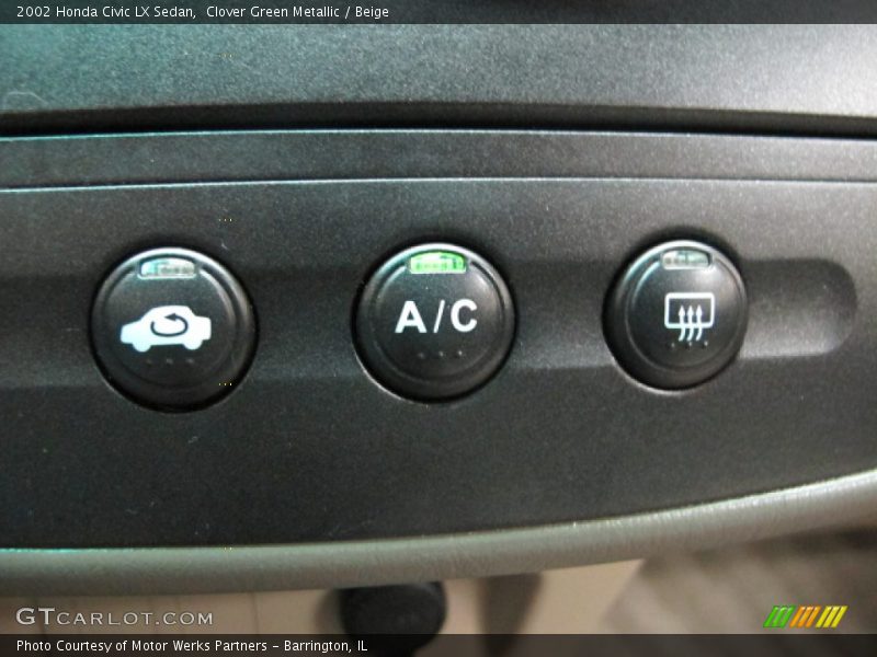 Clover Green Metallic / Beige 2002 Honda Civic LX Sedan