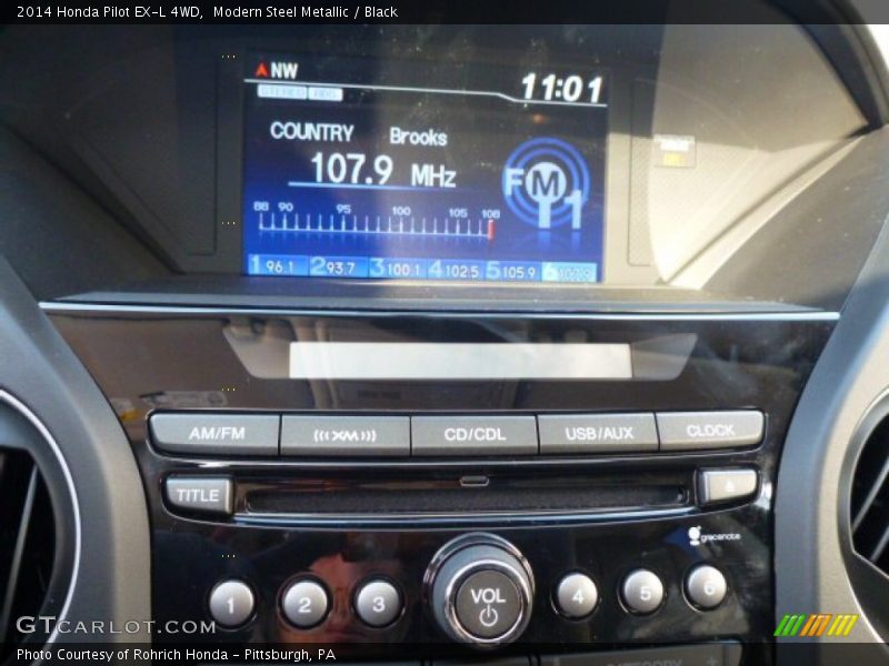 Modern Steel Metallic / Black 2014 Honda Pilot EX-L 4WD