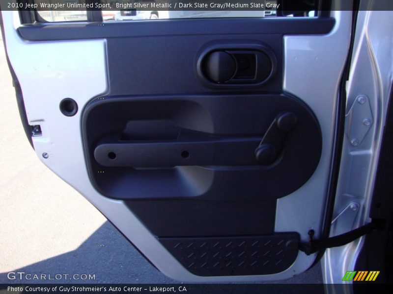 Bright Silver Metallic / Dark Slate Gray/Medium Slate Gray 2010 Jeep Wrangler Unlimited Sport