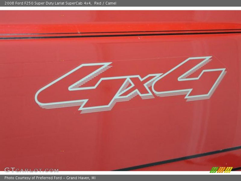 Red / Camel 2008 Ford F250 Super Duty Lariat SuperCab 4x4