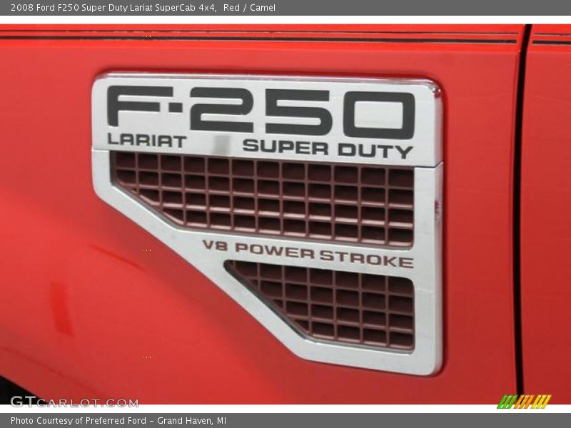 Red / Camel 2008 Ford F250 Super Duty Lariat SuperCab 4x4