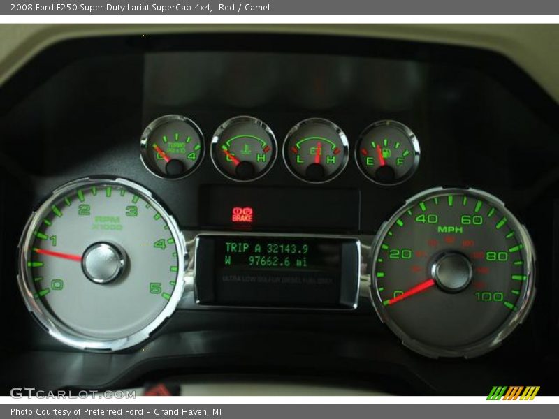 Red / Camel 2008 Ford F250 Super Duty Lariat SuperCab 4x4