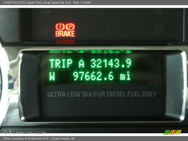 Red / Camel 2008 Ford F250 Super Duty Lariat SuperCab 4x4