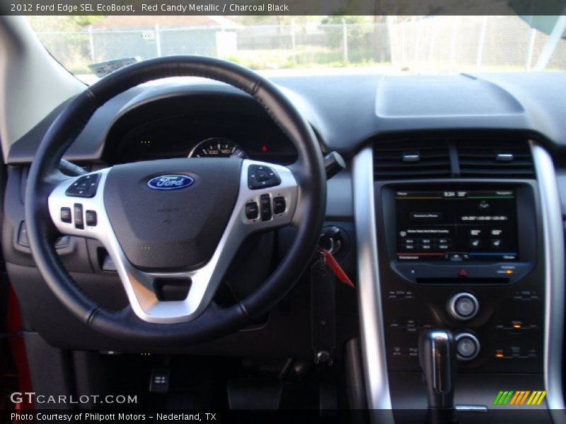 Red Candy Metallic / Charcoal Black 2012 Ford Edge SEL EcoBoost