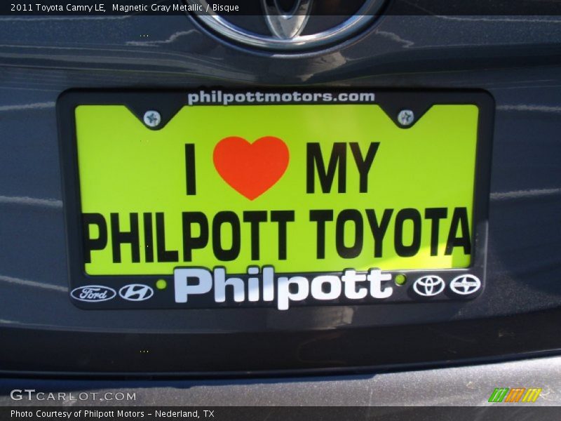 Magnetic Gray Metallic / Bisque 2011 Toyota Camry LE