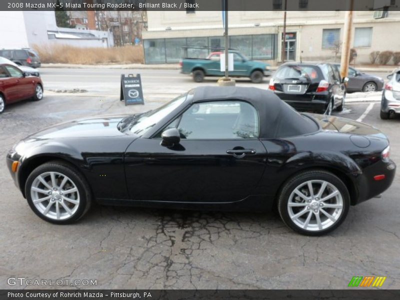 Brilliant Black / Black 2008 Mazda MX-5 Miata Touring Roadster