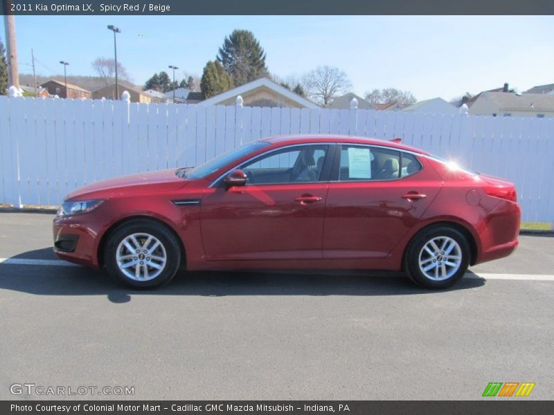 Spicy Red / Beige 2011 Kia Optima LX