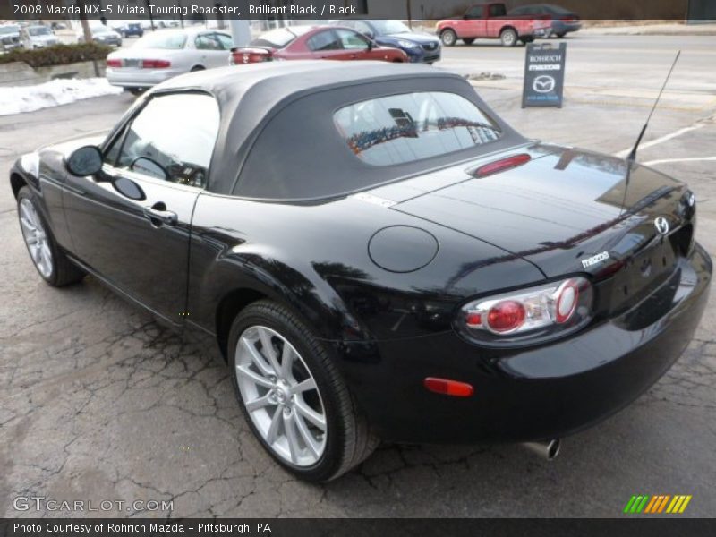 Brilliant Black / Black 2008 Mazda MX-5 Miata Touring Roadster