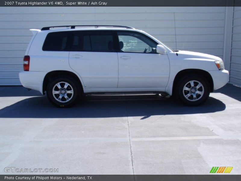 Super White / Ash Gray 2007 Toyota Highlander V6 4WD
