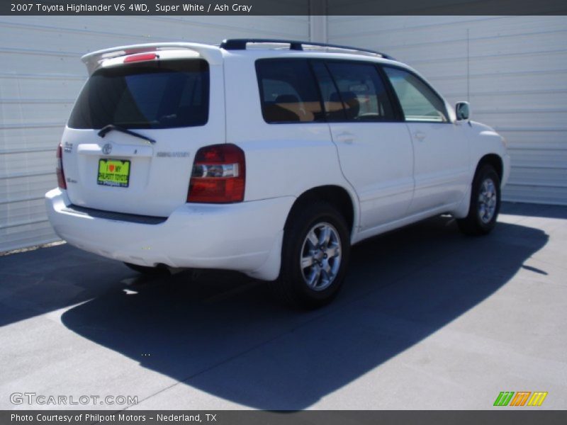 Super White / Ash Gray 2007 Toyota Highlander V6 4WD