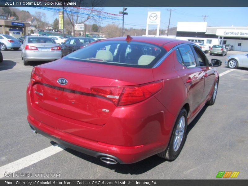 Spicy Red / Beige 2011 Kia Optima LX
