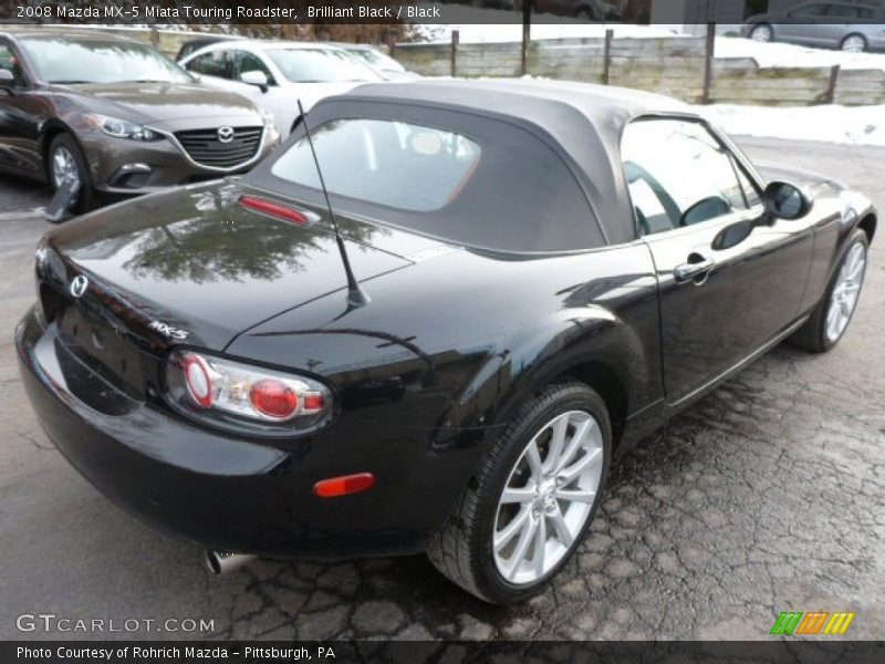 Brilliant Black / Black 2008 Mazda MX-5 Miata Touring Roadster