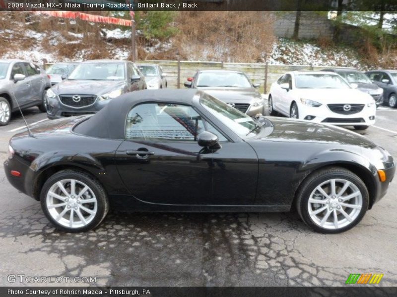Brilliant Black / Black 2008 Mazda MX-5 Miata Touring Roadster
