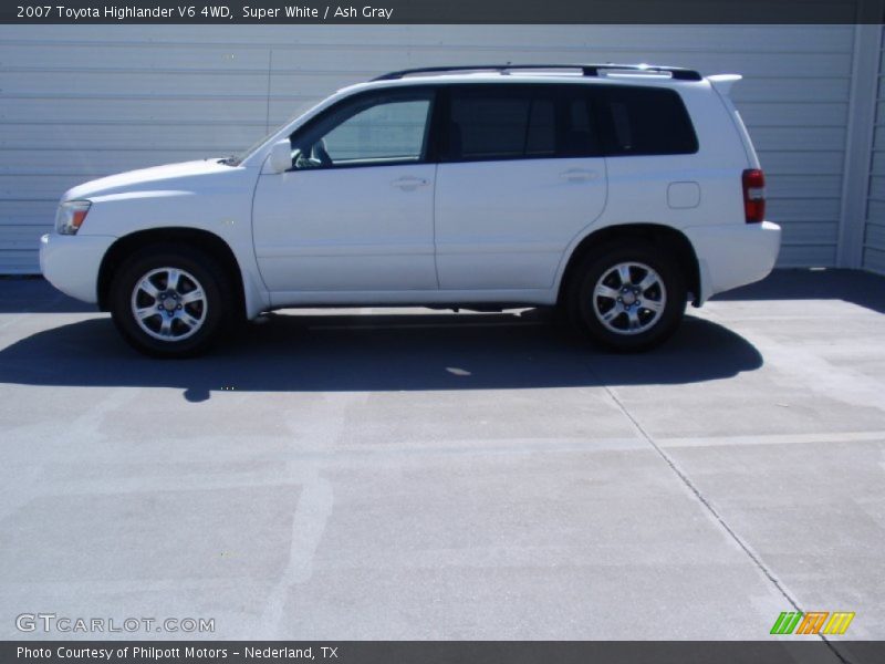 Super White / Ash Gray 2007 Toyota Highlander V6 4WD