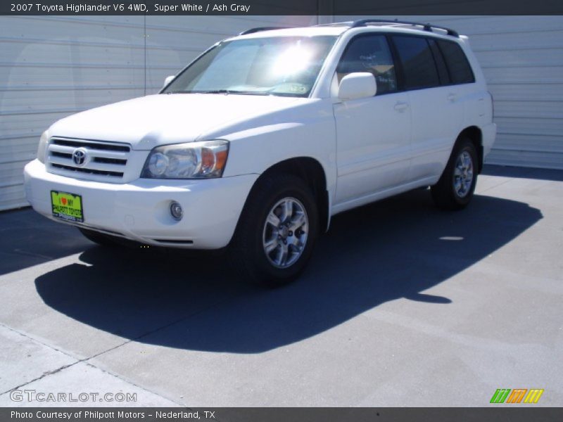 Super White / Ash Gray 2007 Toyota Highlander V6 4WD