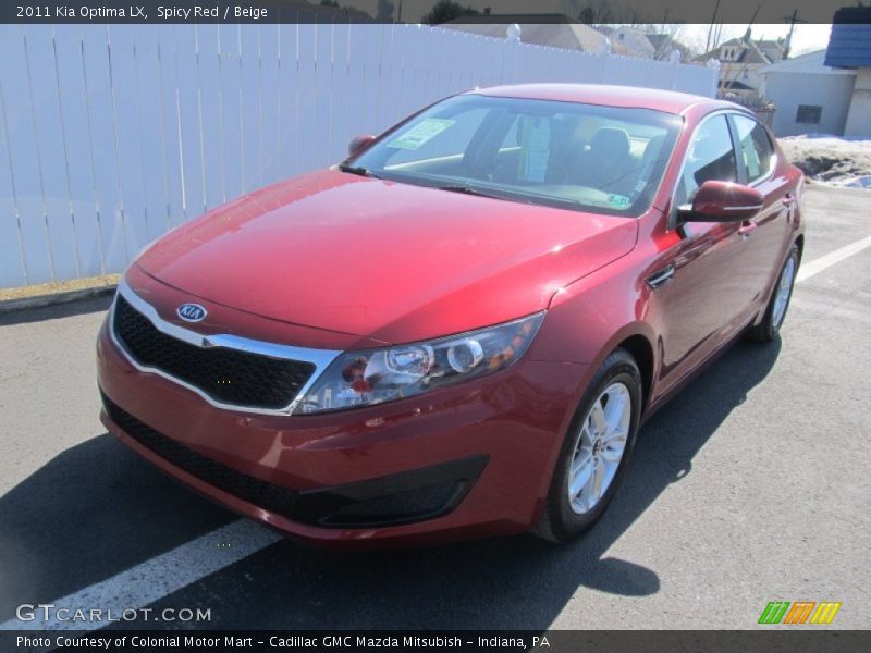 Spicy Red / Beige 2011 Kia Optima LX