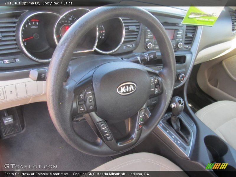 Spicy Red / Beige 2011 Kia Optima LX