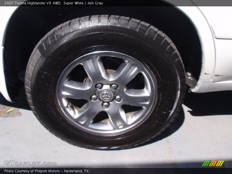 Super White / Ash Gray 2007 Toyota Highlander V6 4WD