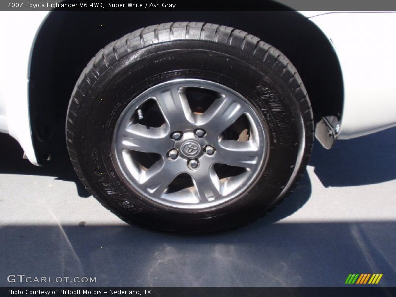 Super White / Ash Gray 2007 Toyota Highlander V6 4WD