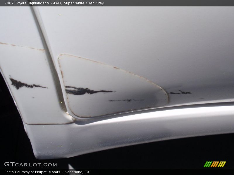 Super White / Ash Gray 2007 Toyota Highlander V6 4WD