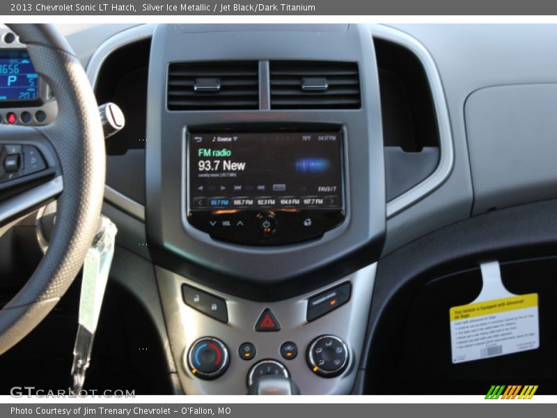 Silver Ice Metallic / Jet Black/Dark Titanium 2013 Chevrolet Sonic LT Hatch