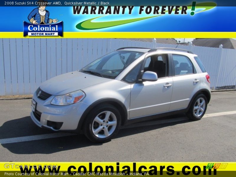 Quicksilver Metallic / Black 2008 Suzuki SX4 Crossover AWD