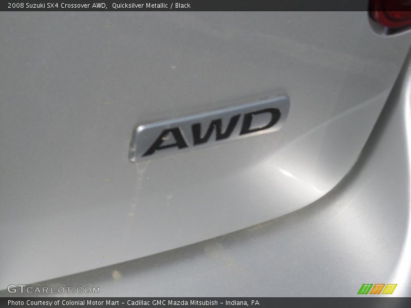 Quicksilver Metallic / Black 2008 Suzuki SX4 Crossover AWD