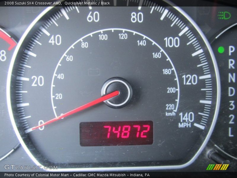 Quicksilver Metallic / Black 2008 Suzuki SX4 Crossover AWD
