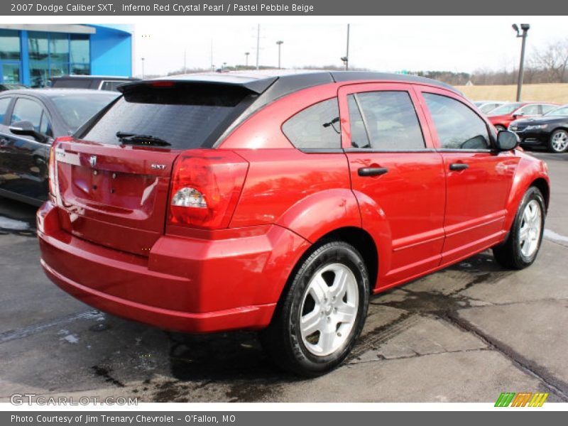 Inferno Red Crystal Pearl / Pastel Pebble Beige 2007 Dodge Caliber SXT