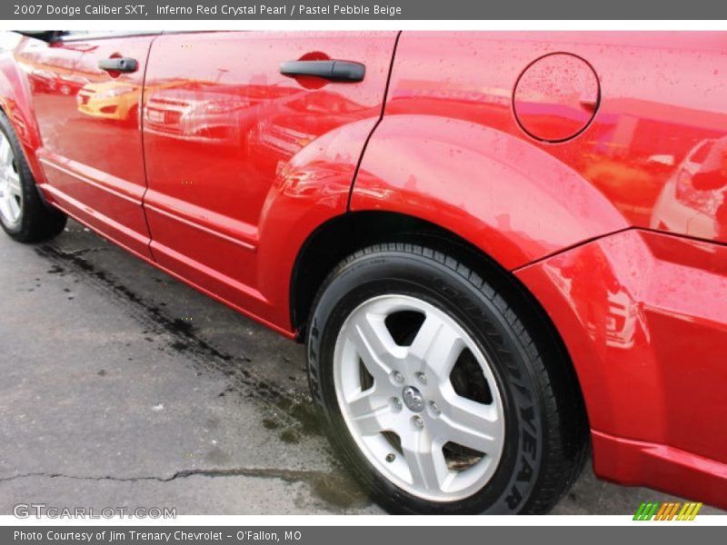 Inferno Red Crystal Pearl / Pastel Pebble Beige 2007 Dodge Caliber SXT